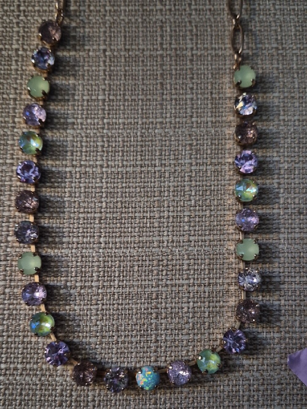 Mariana Gold-Tone Lavender & Mint Crystal Necklace - Picture 4 of 4